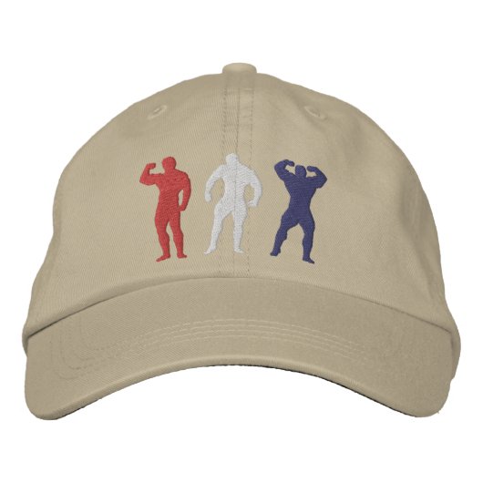 Casquette brodée pour hommes bodybuilders (Devant)