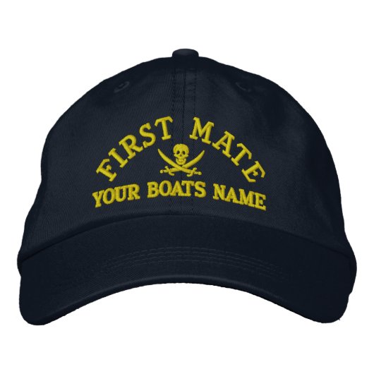Casquette Brodée Premier matelot de pirate personnalisé (Devant)