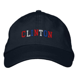 Casquette Brodée Président Clinton 2020 Rouge Bleu Patriotique