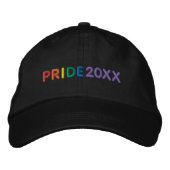 Casquette Brodée Pride Arc-en-ciel Année personnalisée (Devant)