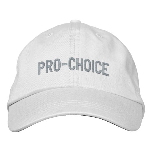 Casquette Brodée Pro Choice noir blanc droits d'avortement rose (Devant)
