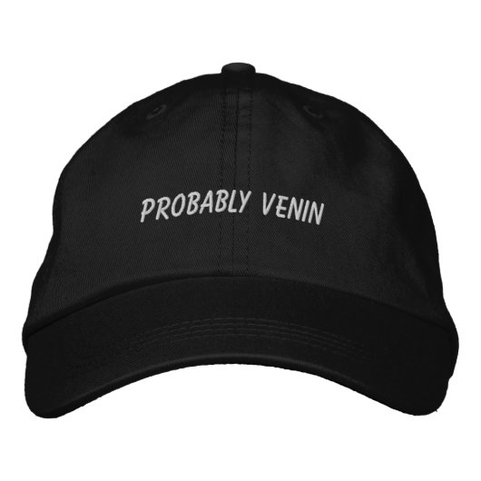 Casquette Brodée Probablement Venin (Devant)