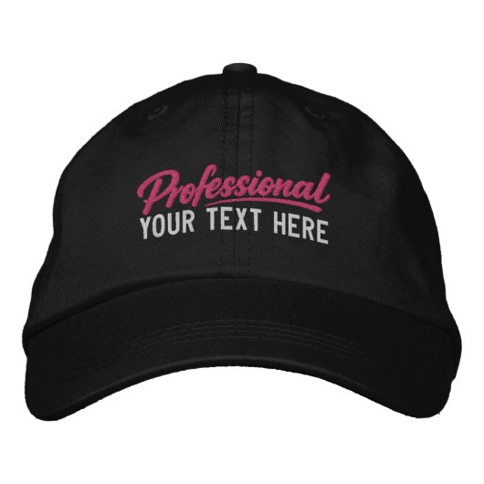 Casquette Brodée Professional Personalized Add Your Own Text  (Devant)