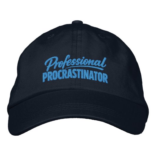 Casquette Brodée Professional Procrastinator Funny Humor (Devant)