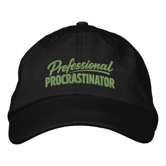Casquette Brodée Professional Procrastinator Funny Humor (Devant)