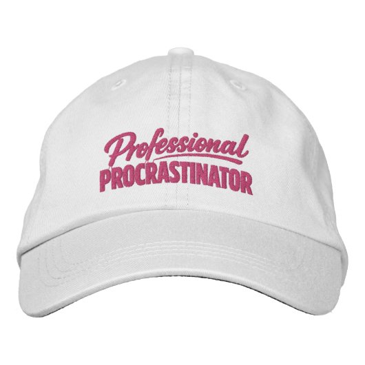 Casquette Brodée Professional Procrastinator Funny Humor (Devant)