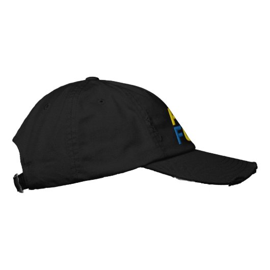 Casquette Brodée Puck Foutine - Le drapeau ukrainien Soutien à la p (Droite)