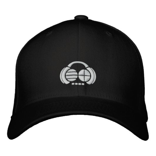 Casquette Brodée Quatre quarts - logo blanc avant/côté (Devant)