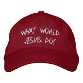 Casquette Brodée Que ferait jésus ? (Devant)