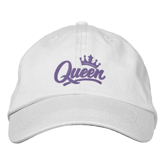 Casquette Brodée Queen With Crown Typography (Devant)