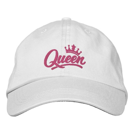 Casquette Brodée Queen With Crown Typography (Devant)