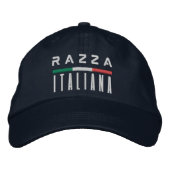 Casquette Brodée Razza Italiana - Embroidered Italian Pride Hat (Devant)