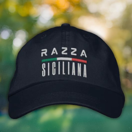 Casquette Brodée Razza Siciliana - Embroidered Italian Pride Hat