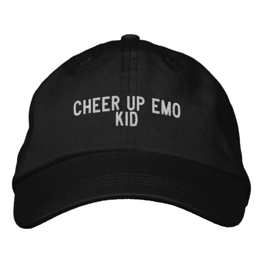 Casquette Brodée réconforter emo gamin (Devant)