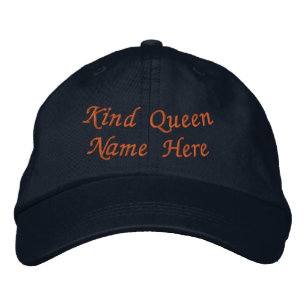 Casquette Brodée Règle de texte personnalisé de la reine gentille a