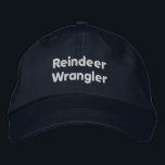 Casquette Brodée Reindeer Wrangler Elegant Marine Couleur Réveillon<br><div class="desc">Montrez votre esprit de vacances avec cette Alternative Apparel Basic Adaptable Casquette en marine,  avec le texte "Reindeer Wrangler" brodé sur mesure. La broderie de haute qualité apporte une touche festive et amusante. Ce casquette réglable vous assure un confort parfait pour vos vacances.</div>
