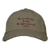 Casquette Brodée Respectez nos différences - Olive Lumière (Devant)