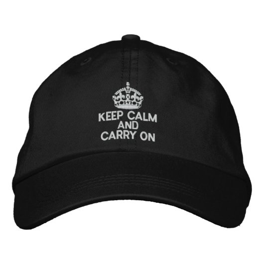 Casquette Brodée Restez Calme Et Continuez À La Mode (Devant)