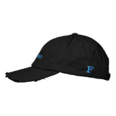 Casquette Brodée Restez Concentré en Distressé (Gauche)