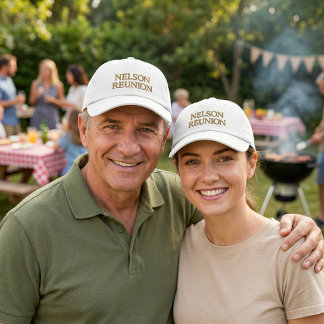 Casquette Brodée Réunion de famille avec nom personnalisé et monogr