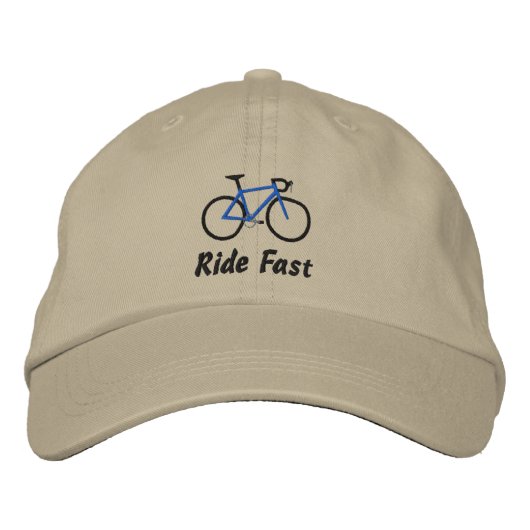 Casquette Brodée Ride Fast - Road Bike (Devant)