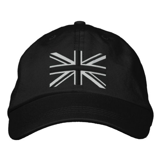 Casquette Brodée Rocker Union Jack Drapeau Angleterre Swag Broderie (Devant)