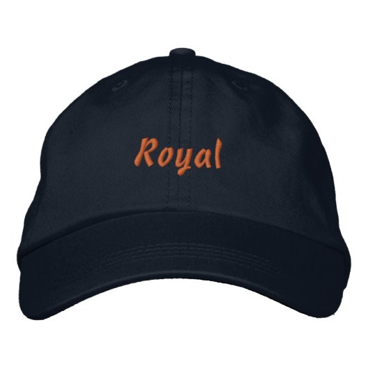 Casquette Brodée Rois royaux et reines de style - Visière de chapea (Devant)