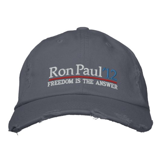 Casquette Brodée Ron Paul ’12 (Devant)