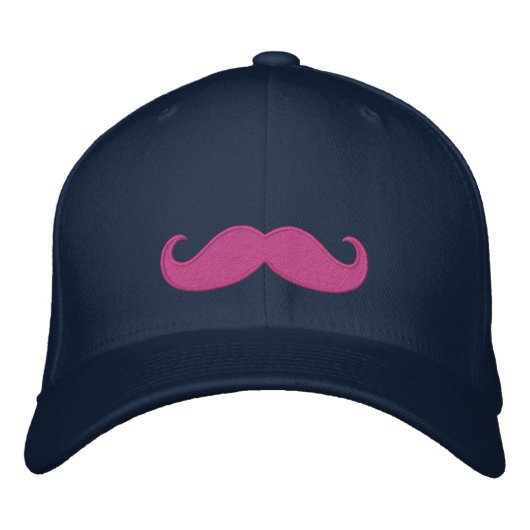 Casquette Brodée ROSE de moustache (Devant)