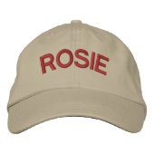 Casquette Brodée ROSIE par SRF (Devant)