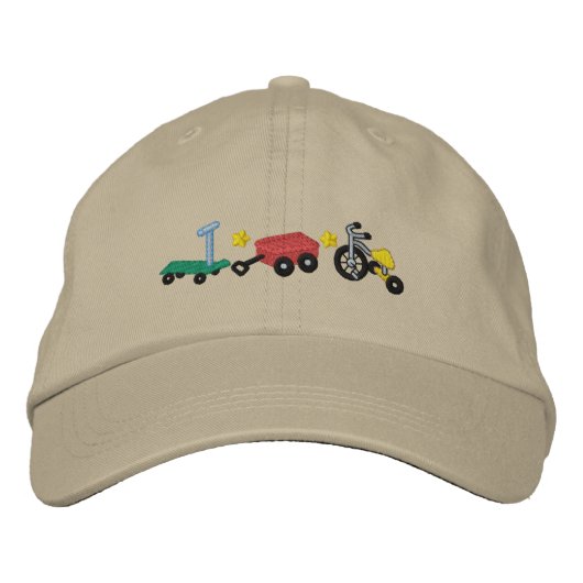 Casquette Brodée Roues pour enfants (Devant)