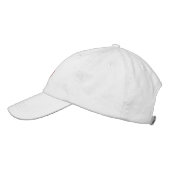 Casquette Brodée Rouge à lèvres rouge fraise Empreinte de baiser (Gauche)