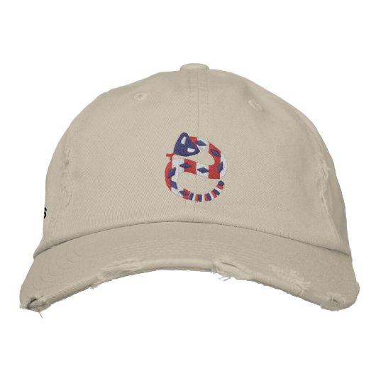 Casquette Brodée Rouge Blanc et Bleu (Devant)