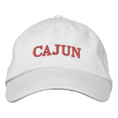 Casquette Brodée Rouge cajun blanc (Devant)