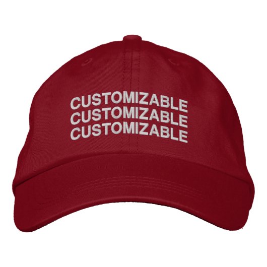Casquette Brodée Rouge PERSONNALISABLE (Devant)