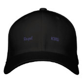 Casquette Brodée Royal King Printed Black Wool Stylish Outfit-Hat (Devant)