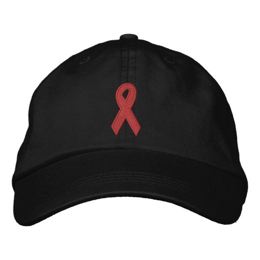 Casquette Brodée Ruban de sensibilisation au sida (Devant)