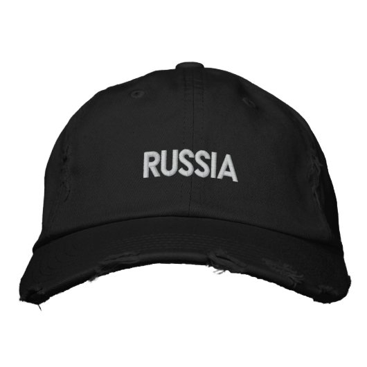 Casquette Brodée RUSSIE - Conception patriotique (Devant)