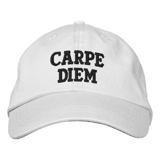 Casquette Brodée "Saisir la journée" Carpe Diem (Latin) (Devant)
