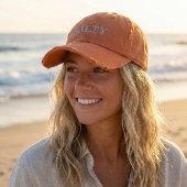 Casquette Brodée SALTY Sarcastic Sayings en Orange et Rose
