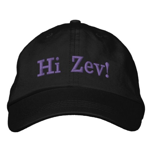 Casquette Brodée Salut Zev (Devant)