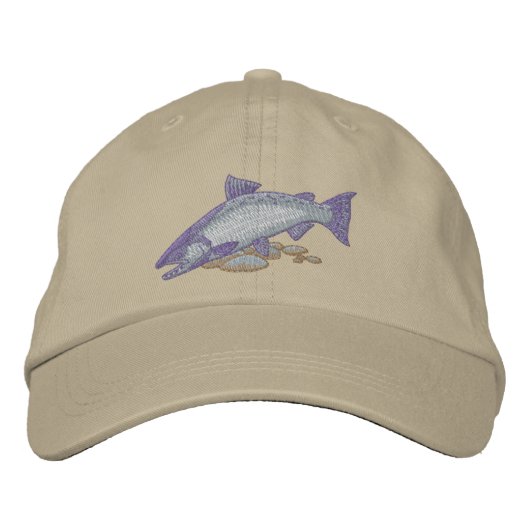 Casquette Brodée Saumon Chinook (Devant)