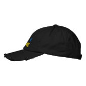 Casquette Brodée Save Ukraine - Liberté - Paix - drapeau ukrainien (Gauche)