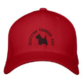 Casquette Brodée Scottish Terrier Dad Scottie Chien (Devant)