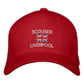 Casquette Brodée Scouser Liverpool Drapeau britannique Liverpudian (Devant)
