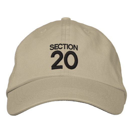 Casquette Brodée SECTION 20 Retour en grève Casquette/Casquette ins (Devant)