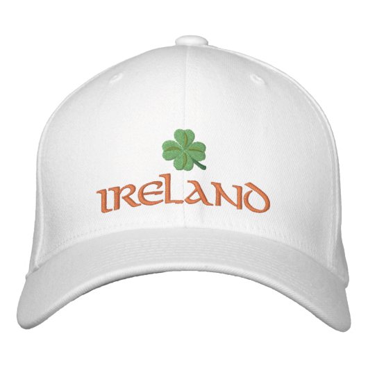Casquette Brodée Shamrock irlandais Irlande (Devant)
