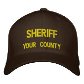 CASQUETTE BRODÉE SHERIFF (AJOUTER VOTRE COMTÉ) (Devant)