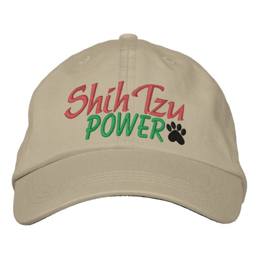 Casquette Brodée Shih Tzu Power par SRF (Devant)