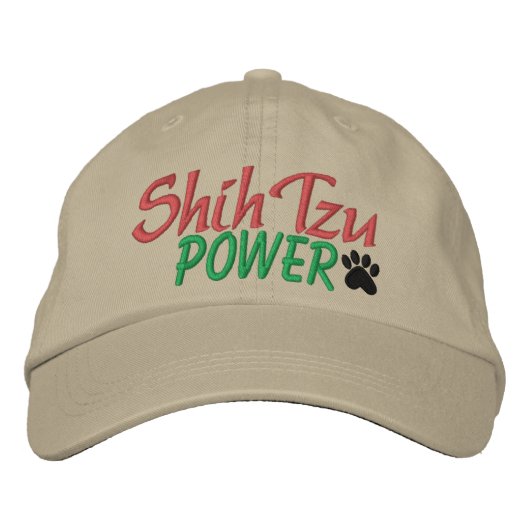 Casquette Brodée Shih Tzu Power par SRF (Devant)